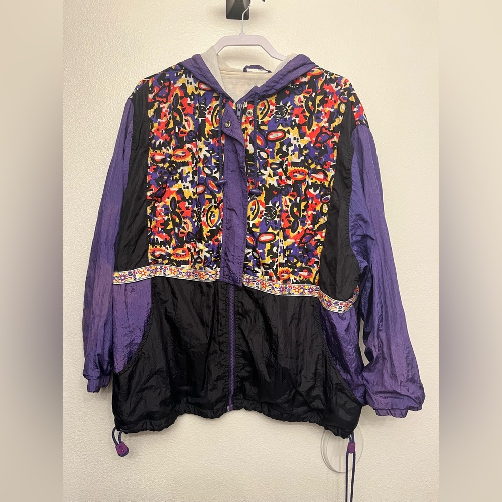 Colorful Hooded Windbreaker Jacket